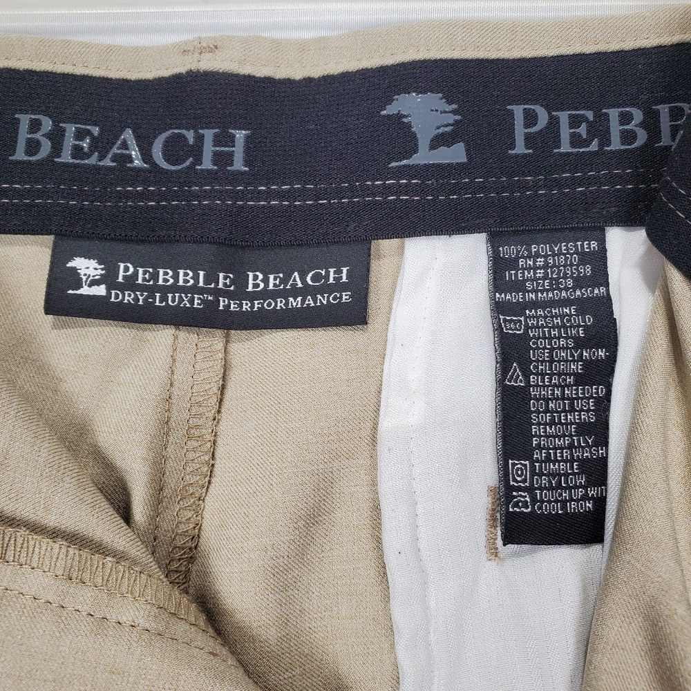 Pebble Beach Men's Outdoor Dry-Luxe Performance Golf Shorts Size 38 Tan / Beige - Picture 7 of 16